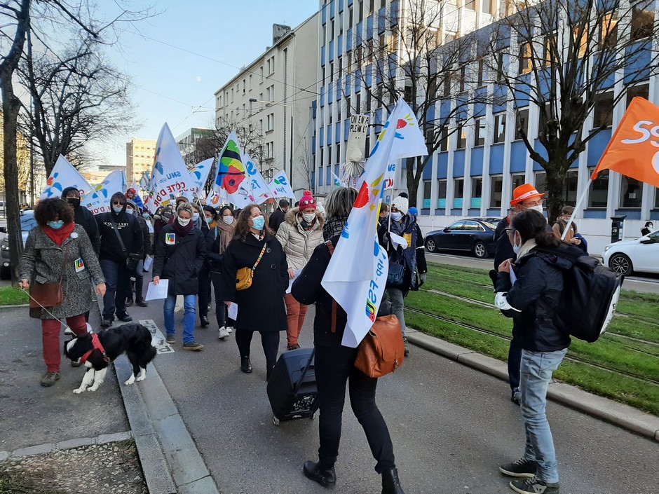 Environ 600 enseignants avaient manifesté le 13 janvier dernier à Dijon 